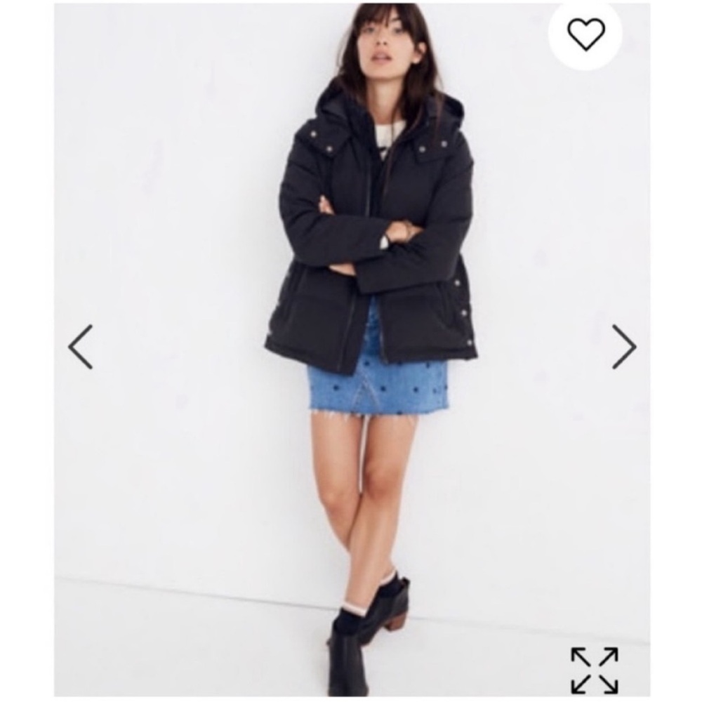 MADEWELL BLACK QUILTED PUFFER PARKA